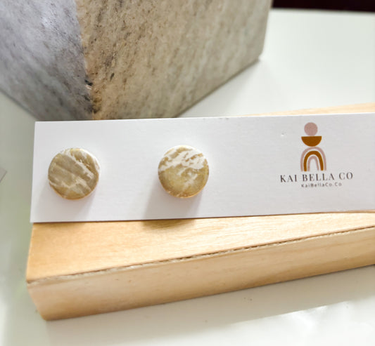 Gold + Clay Stud