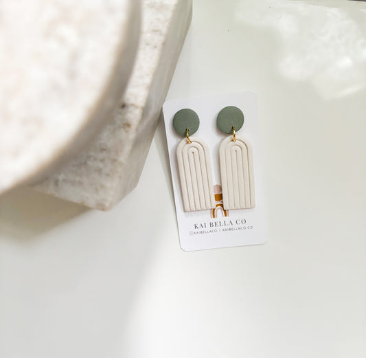 Cream + Green Arch